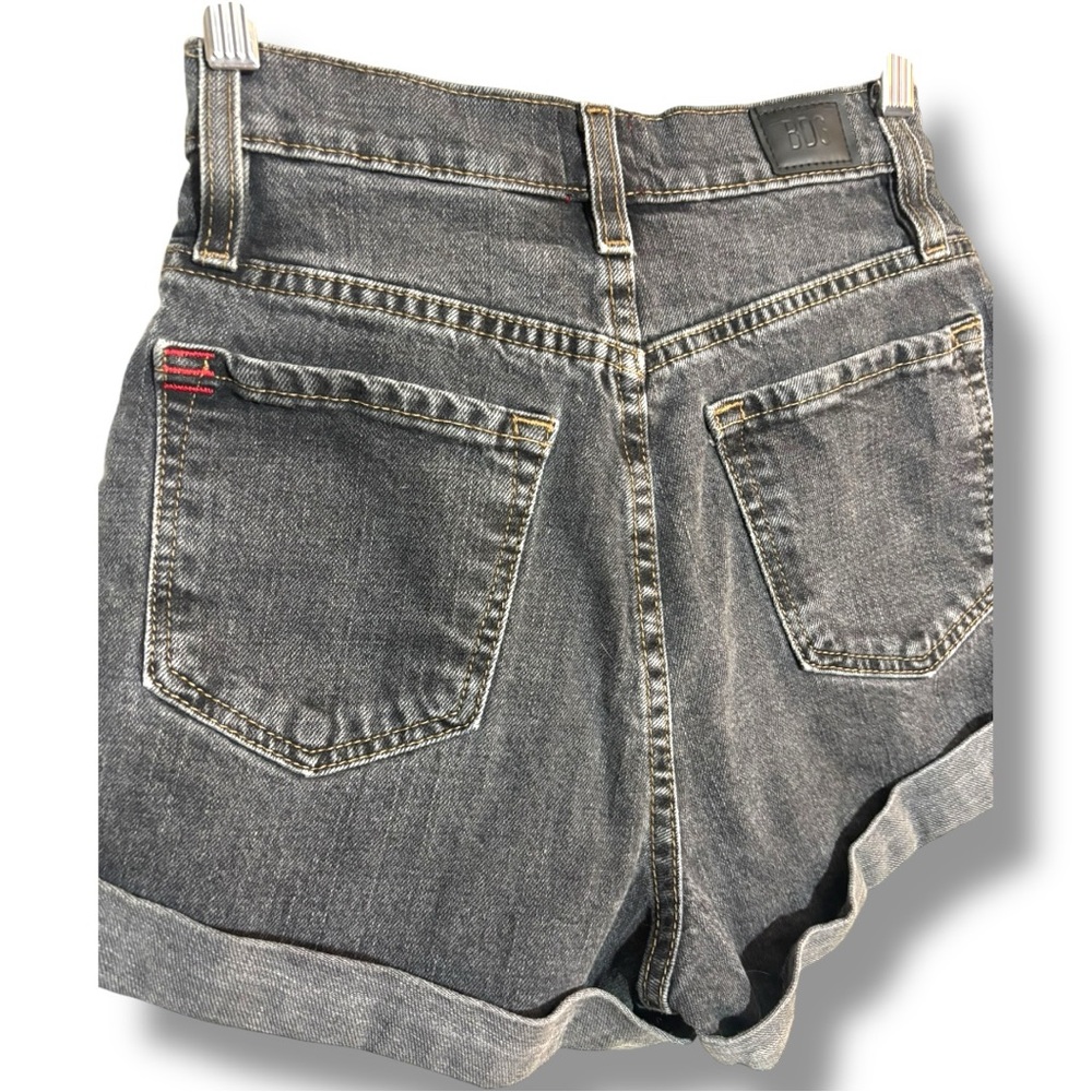 BDG Urban Outfitters Black Denim Cuffed Mom High Waisted Shorts - Picture 7 of 16